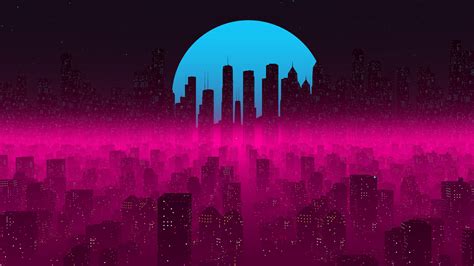 2560x1440 Vapor Synthwave Retro City 4k 1440P Resolution ,HD 4k ...