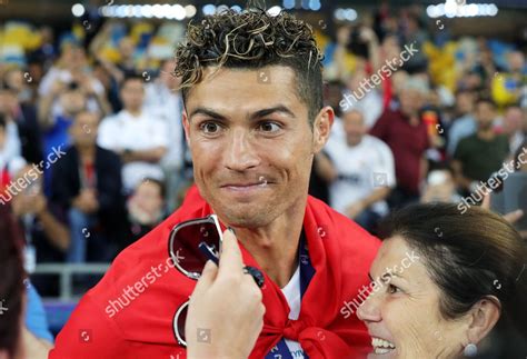 Cristiano Ronaldo Real Madrid His Mother Editorial Stock Photo - Stock ...