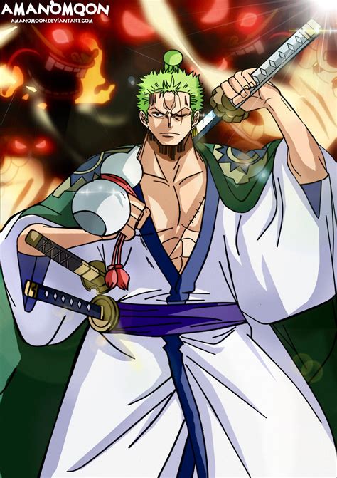 One Piece Wano Kuni Arc Zoro Orochi Poster Anime by Amanomoon on DeviantArt