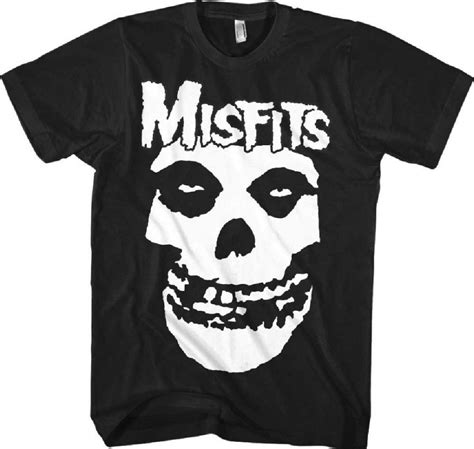 Misfits Fiend Club Skull Mens T-Shirt | Misfits shirt, Black and white ...