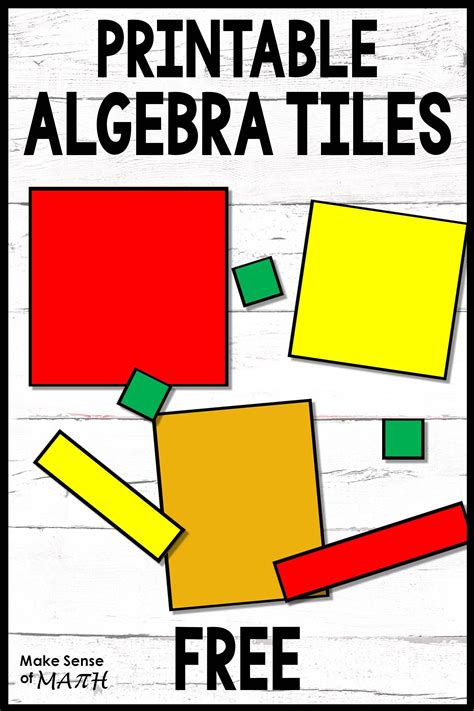 Free Printable Algebra Tiles Template - Free Templates Printable