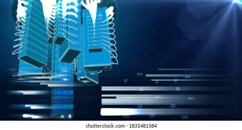 Quantum Computer Abstract Physics Background Concept Stock Illustration ...