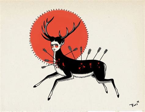 "The Wounded Deer"-Frida Kahlo, an art print by Nowhere Ross | Deer art ...