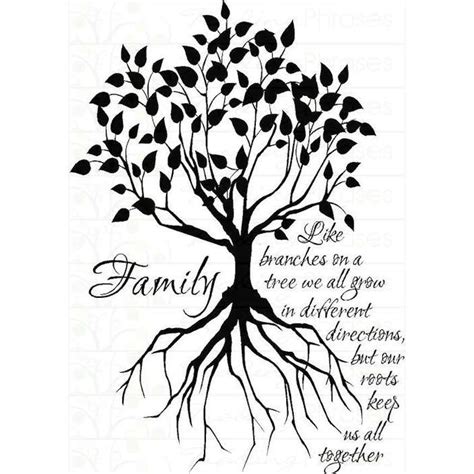 family tree with roots silhouette - Clip Art Library