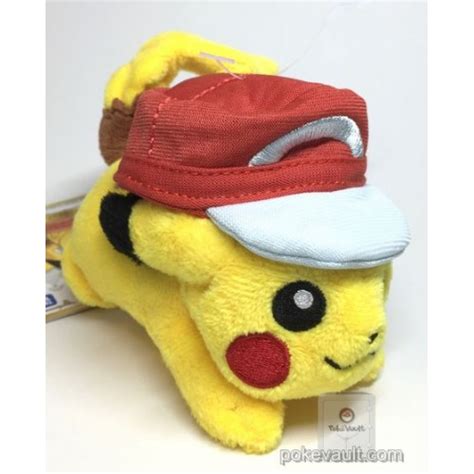 Pokemon Center 2017 Ash Hat Pikachu Clip On Beanbag Plush Toy (Version ...