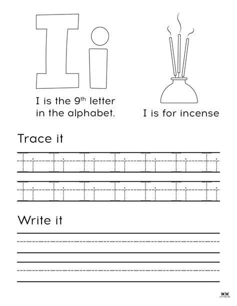 Letter I Worksheets - 50 FREE Printables | Printabulls