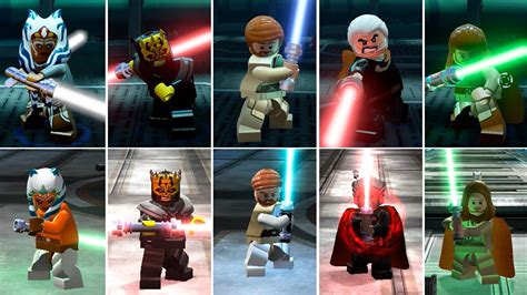 Lego Star Wars Jedi vs Sith Characters Comparison - YouTube