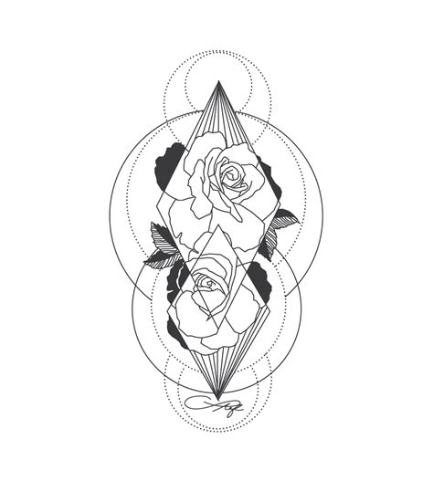 Geometric Rose Tattoo Series on Behance