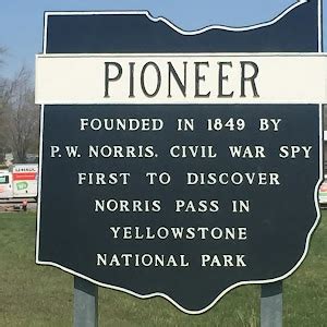 Read the Plaque - Pioneer, Ohio