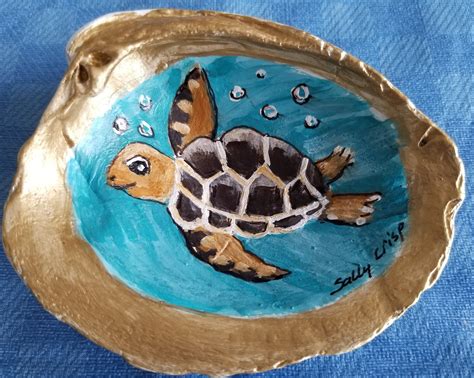Painted Seashells Painted Shells Turtle Art Turtle Gifts | Etsy | Seashell painting, Turtle ...