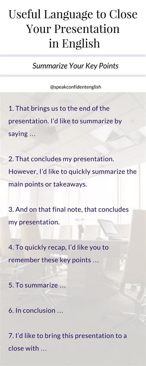 Professional English. Not sure how to end your presentation? Use one of ...