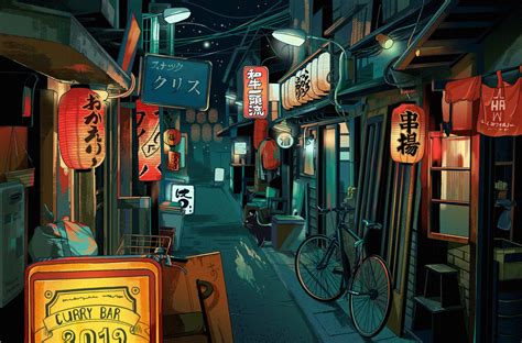 Illustration Exercise Japanese Street | Behance