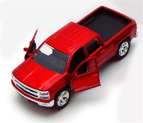 Chevy Silverado Pickup Truck, Red - Jada Toys Just Trucks 97017 - 1/32 scale Diecast Model Toy ...