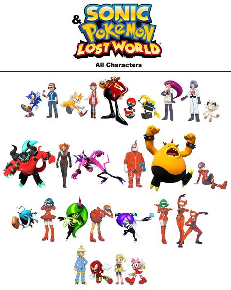 Sonic and Pokemon Lost World all characters by Csillag-Jozef on DeviantArt