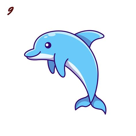 How to Draw a Dolphin: Easy Step-by-Step Dolphin Drawing [With Video] | Dolphin drawing, Cute ...