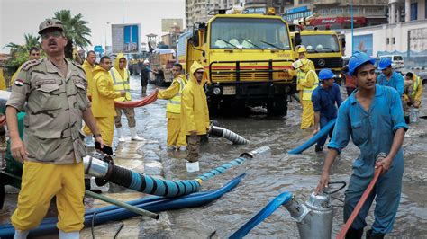 Dozens dead and injured in flash flooding across Egypt