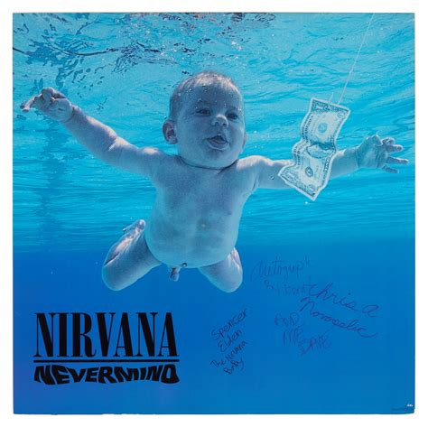 Nirvana | Promotional poster for "Nevermind," signed by the band | Rock & Roll | Books ...