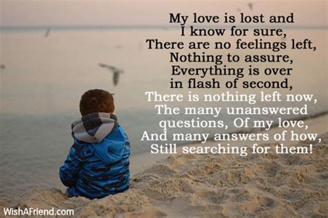 My love lost , Sad Love Poem