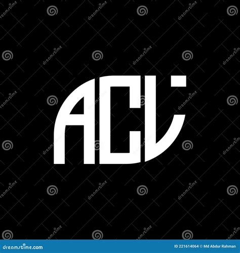 ACL Letter Logo Design on Black Background.ACL Creative Initials Letter Logo Concept Stock ...