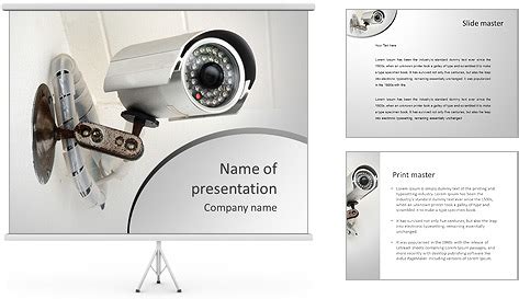 Security Web Camera PowerPoint Template & Backgrounds ID 0000004432 ...