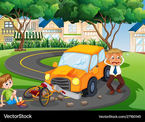 Cartoon Car Crash Road Accident Set Royalty Free Vector | Hot Sex Picture