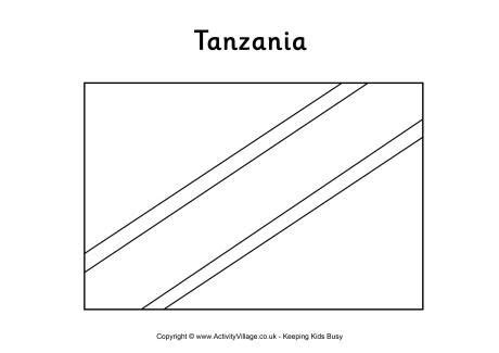 Tanzania Flag Colouring Page | Tanzania flag, Flag coloring pages, Tanzania