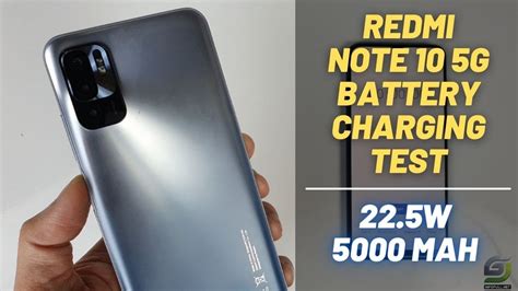 Xiaomi Redmi Note 10 5G Battery Charging test 0% to 100% | 22.5W fast charger 5000 mAh - YouTube