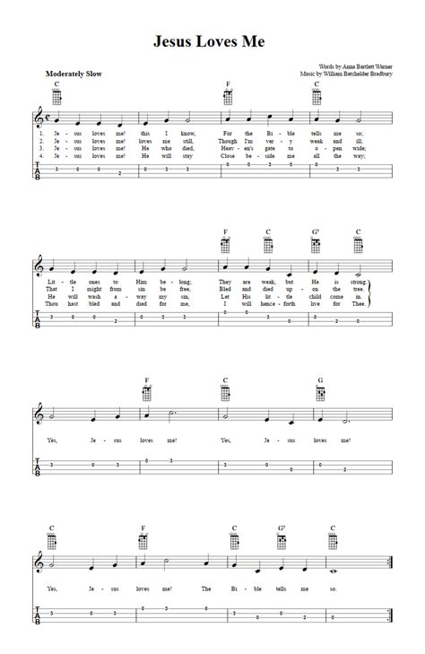 Jesus Loves Me Chords Piano - Sheet and Chords Collection