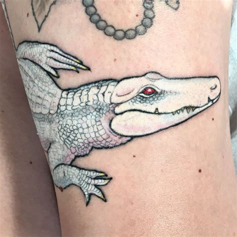 the white alligator! so much fun... | Alligator tattoo, Cool tattoos, Tattoos