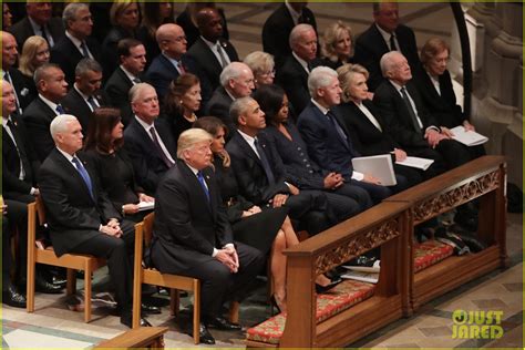 Donald Trump Sits Alongside Past Presidents & First Ladies at George H ...