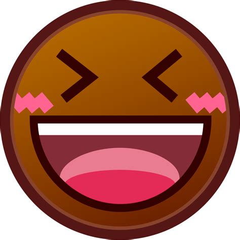 "laughing (brown)" Emoji - Download for free – Iconduck