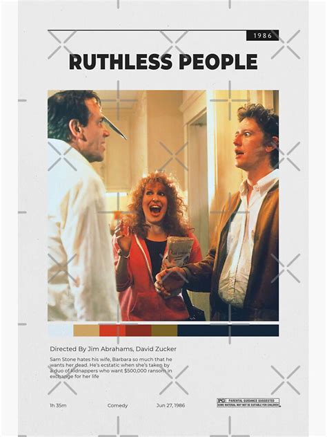 "Ruthless People movie poster 1986, comedy" Sticker for Sale by LifeOnTheStage | Redbubble