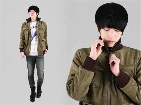 Aboki Fashion Ulzzang Boy, Military Jacket, Outfit Ideas, Mens Outfits ...