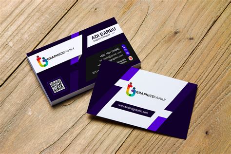 Free .PSD Purple Modern Business Card Design Download – GraphicsFamily