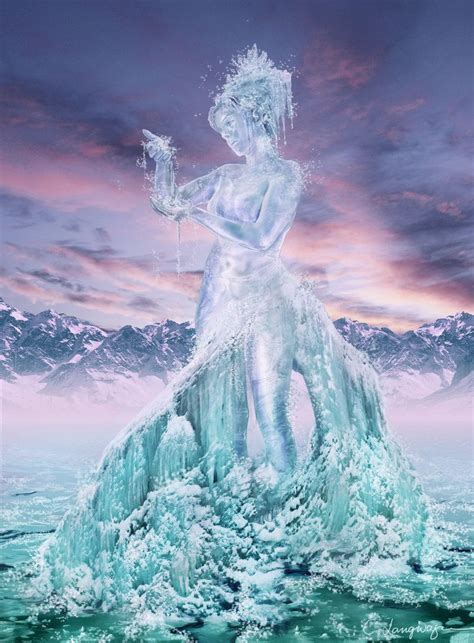 Ice woman | Water art, Fantasy art, Water element