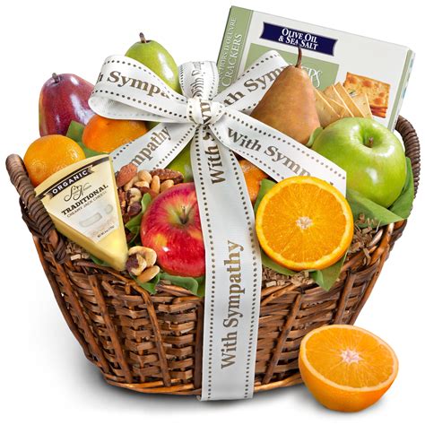 Golden State Fruit Sympathy Cheese, Nuts & Fresh Fruit Gift Basket - Walmart.com - Walmart.com