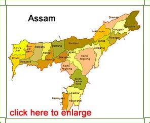 Assam Map - Assam State Map, Assam India Map