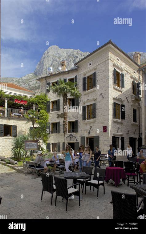 Europe, Montenegro, Kotor, Old Town Restaurants Stock Photo - Alamy