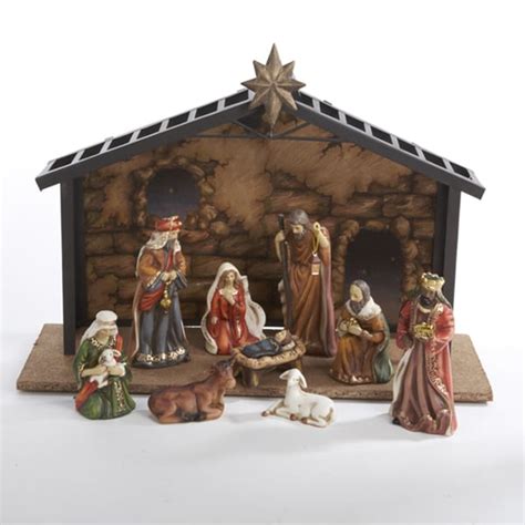 Shop Kurt Adler 3.5-5-inch Porcelain 10-piece Nativity Set - Free Shipping On Orders Over $45 ...