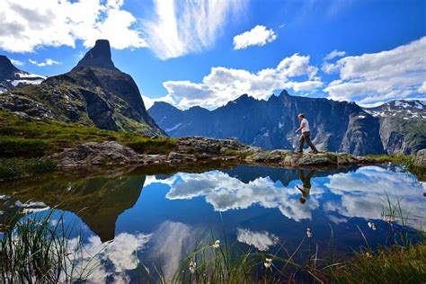 EPIC FJORDS — Hiking at Litlefjellet in Isfjorden, Romsdal. The...