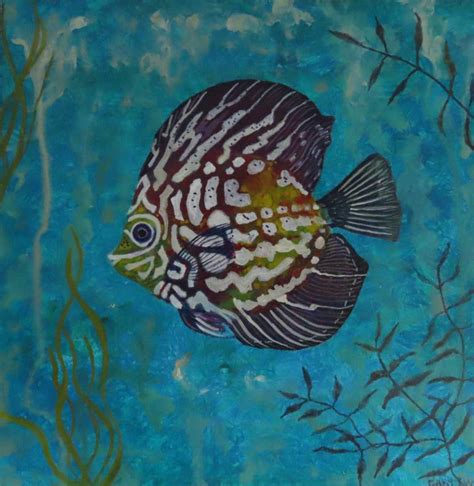 Painting of a tropical fish