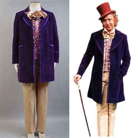 Willy Wonka and the Chocolate Factory 1971 Men Jacket Coat Pant Tie For Men Movie Halloween ...