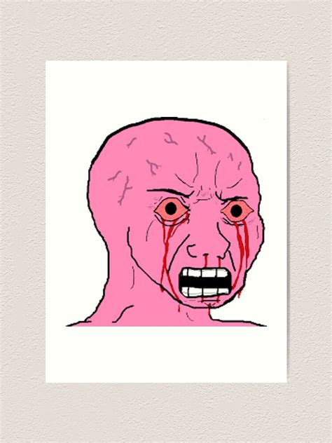 "Pink Wojak" Art Print by vanobras | Redbubble