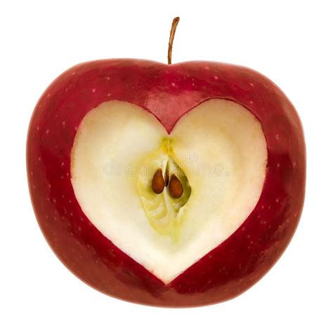 Apple with heart shape stock image. Image of concept - 21263773