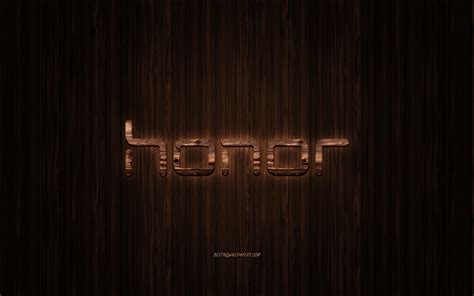 Download wallpapers Honor logo, wooden logo, wooden background, Honor, emblem, brands, wooden ...