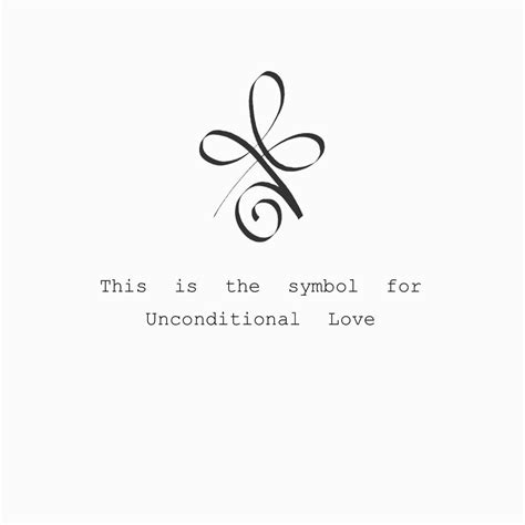 this is the symbol for unconditionalal love, written in cursive writing