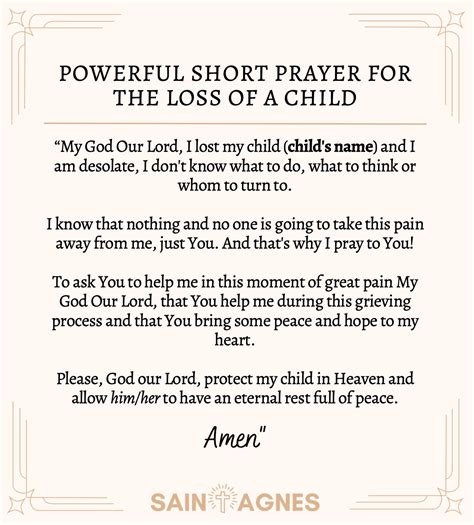 9 Short Prayers For The Loss Of a Child: Daughter and Son