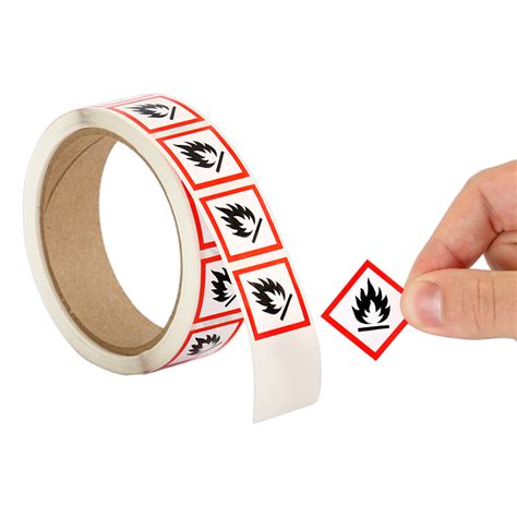 GHS Flammable Hazard Label, SKU: LB-1753