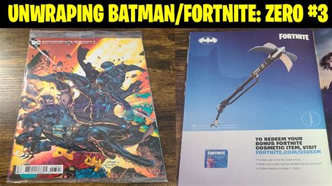 Unwrapping BATMAN/FORTNITE: ZERO POINT - Comic Book Issue #3 (New Grappling Claw Pickaxe CODES ...