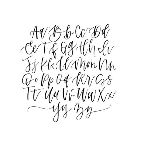 Modern Cursive Calligraphy Alphabet